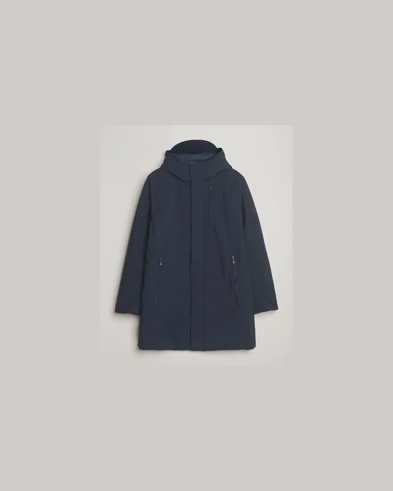 Knowledge Cotton Apparel Climateshell Padded Jacket Navy Blau