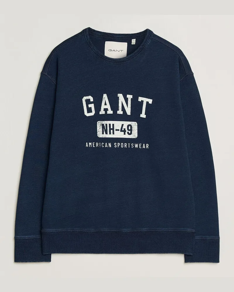Gant Indigo Graphic Sweatshirt Dark Blue Blau