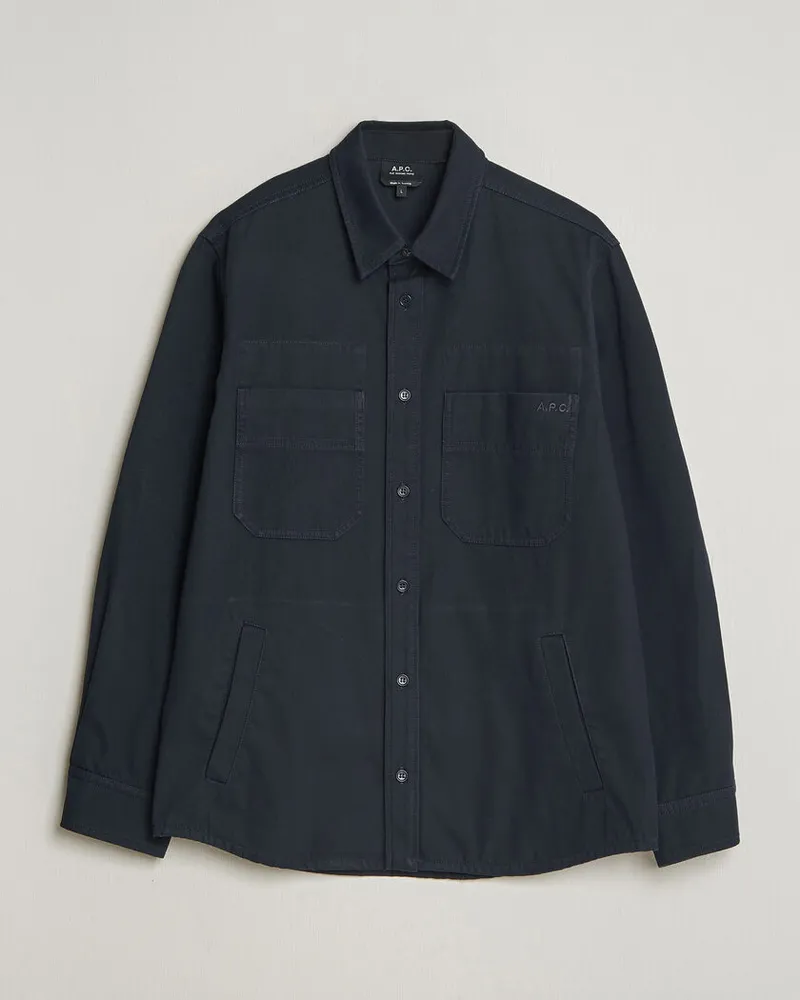 A.P.C. Noah Cotton Overshirt Dark Navy Blau