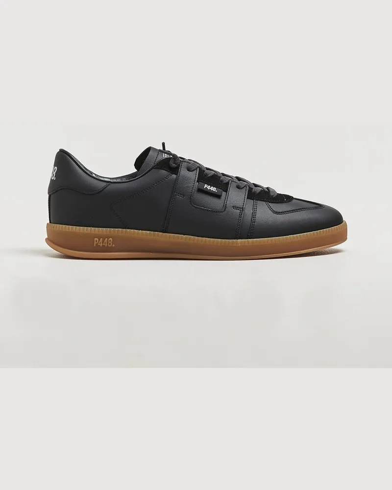 P448 Monza Leather/Suede Sneaker Black Schwarz