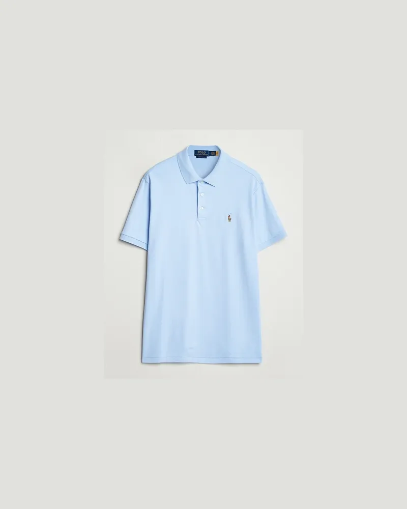 Ralph Lauren Custom Slim Fit Cotton Polo Office Blue Blau