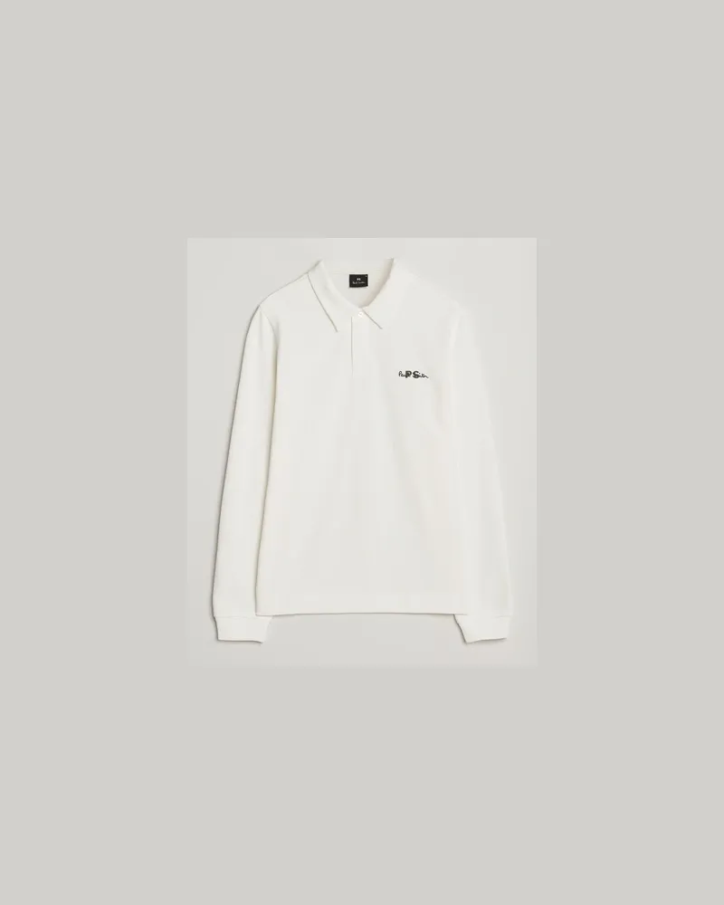 Paul Smith Cotton Logo Rugby Sweater White Weiß