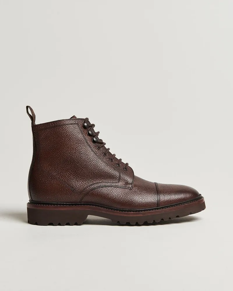 Loake 1880 Aquarius Grained Lightweight Boot Dark Brown Braun