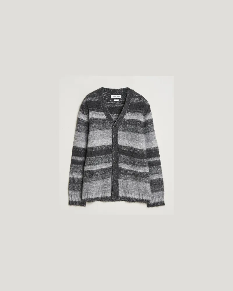 Samsøe & Samsøe Ari Mohair Striped Cardigan Grey Grau