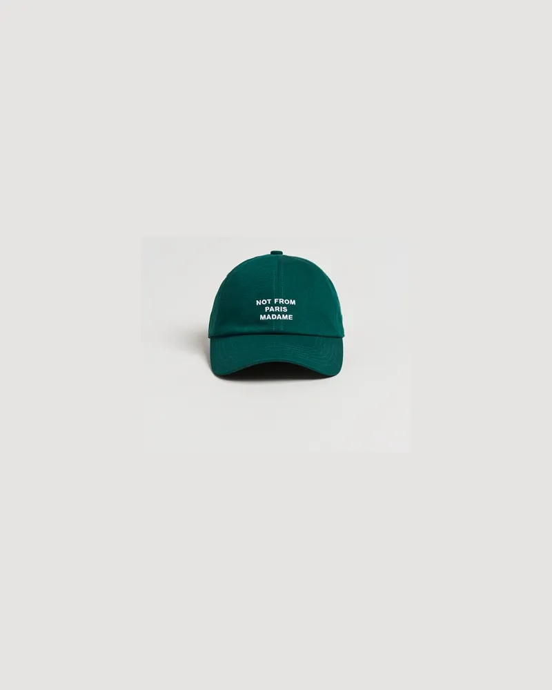 Drôle de Monsieur Slogan Baseball Cap Dark Green Grün