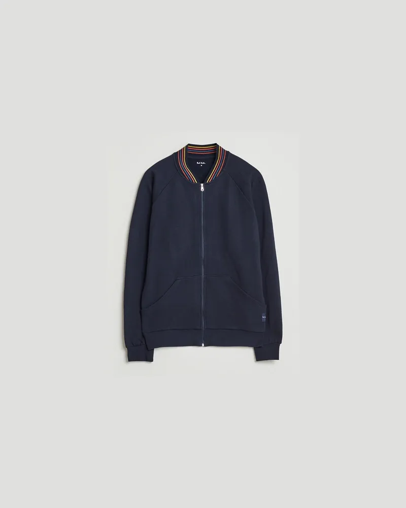 Paul Smith Artist Rib Full Zip Navy Blau