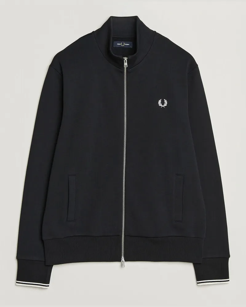 Fred Perry Full Zip Sweatshirt Black Schwarz