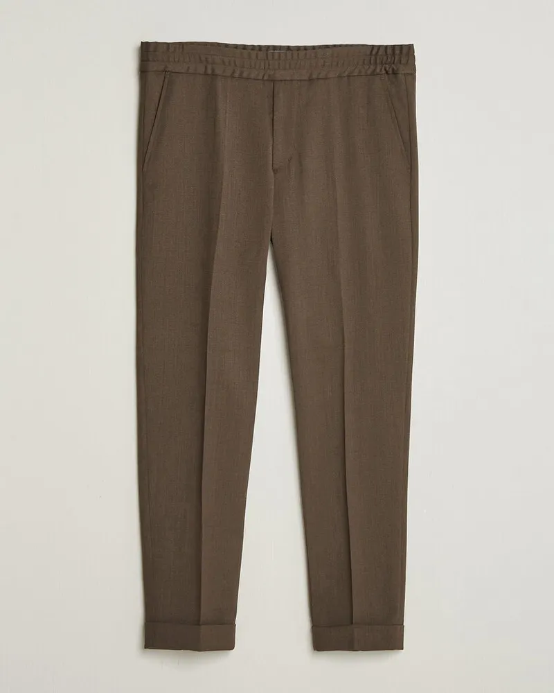 Filippa K Terry Wool Trousers Walnut Brown Braun
