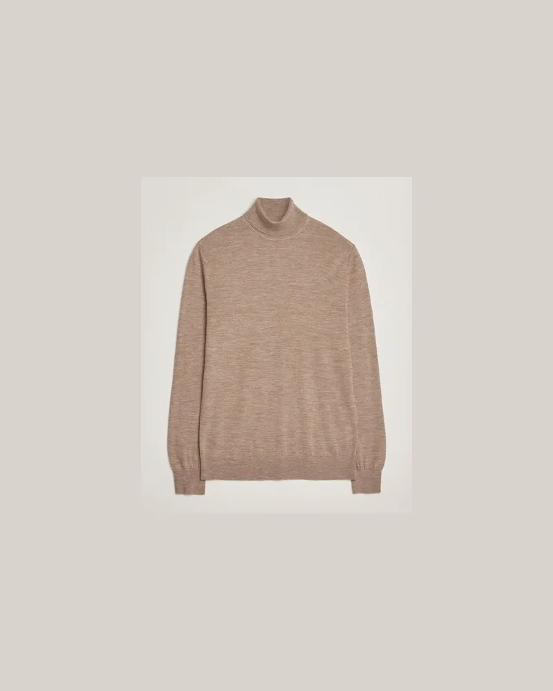 Tiger of Sweden Nevile Extra Fine Merino Polo Beige Melange Beige