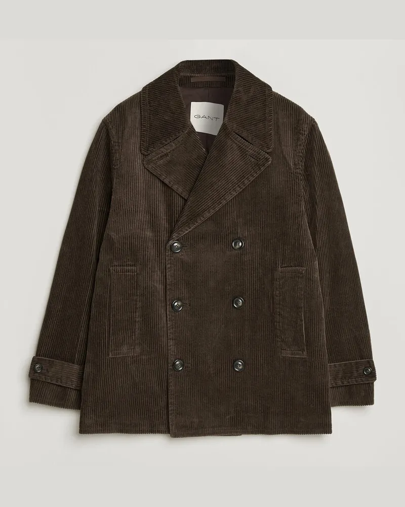 Gant Corduroy Peacoat Black Brown Braun