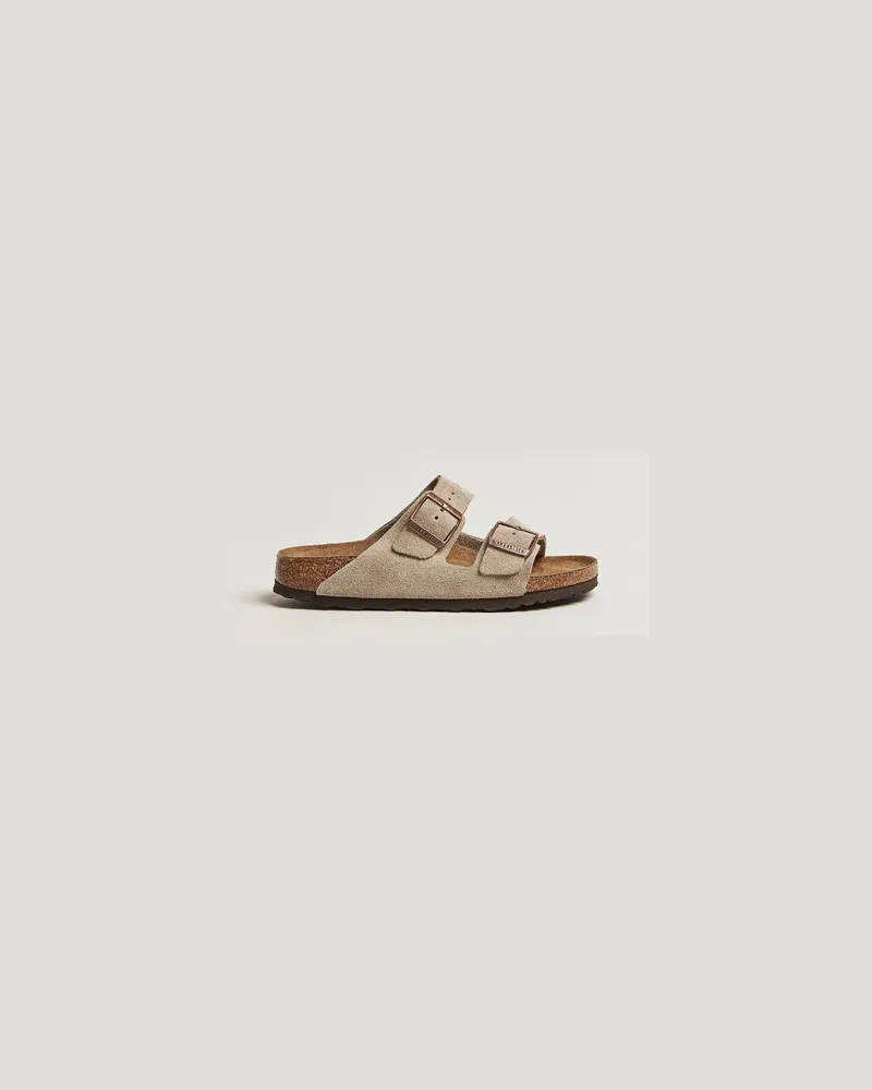 Birkenstock Woman Arizona Soft Footbed Taupe Suede Beige