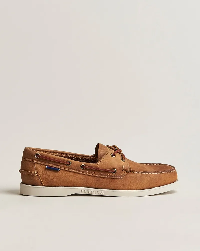 Sebago Docksides Nubuck Boat Shoe Brown Braun