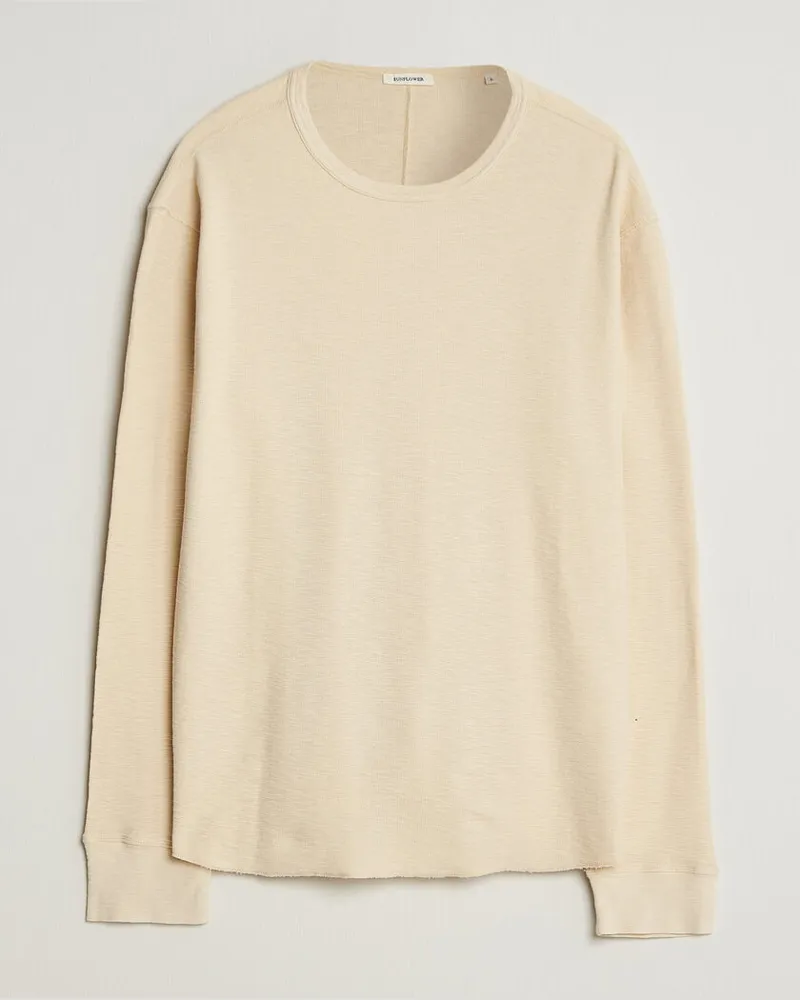 Sunflower Long Sleeve Waffle Tee Beige Beige