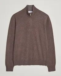 Gran Sasso Woll/Cashmere Half Zip Brown Braun