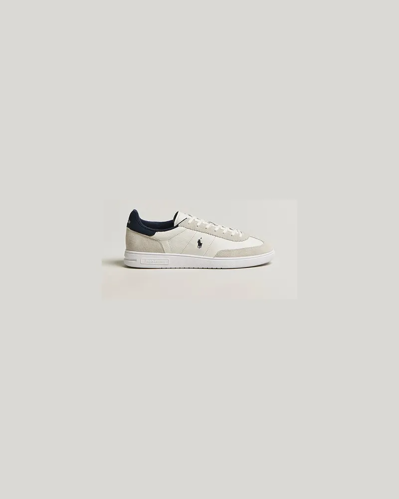 Ralph Lauren Bedford Leather/Suede Sneakers White/Navy Weiß