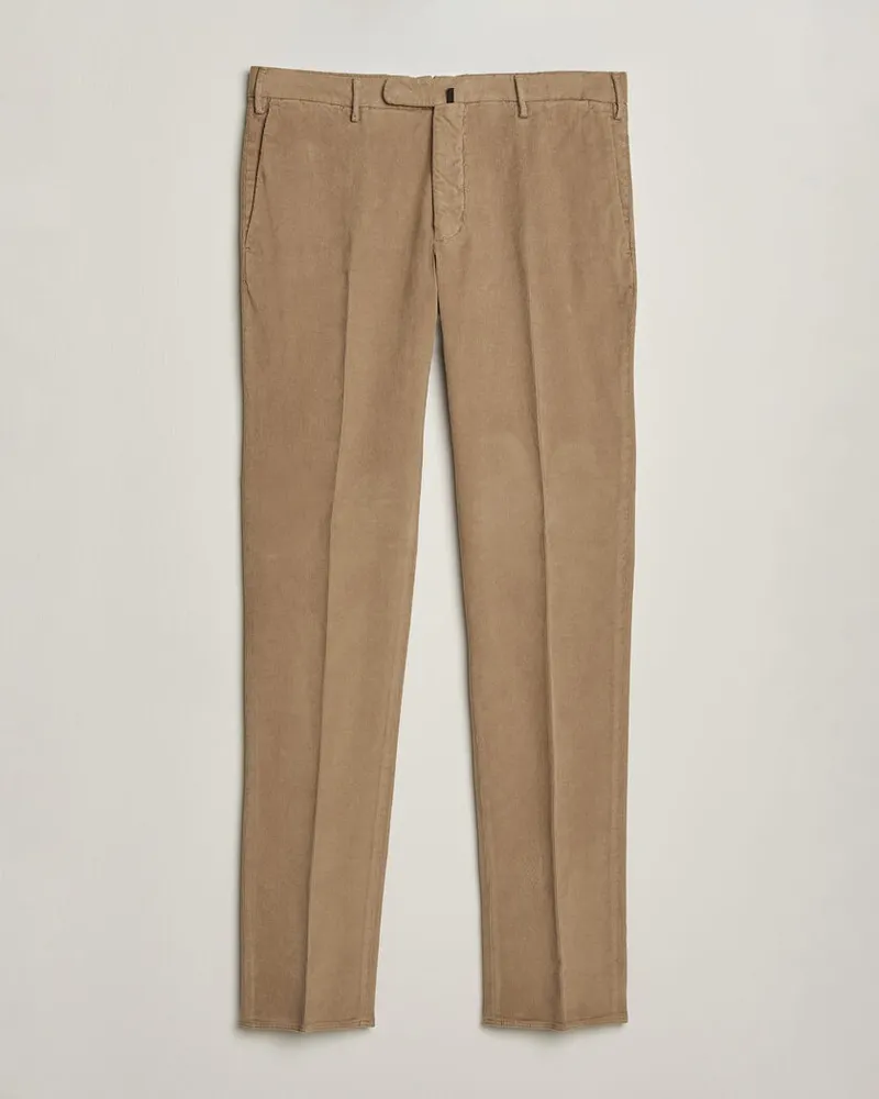 Incotex Slim Fit Baby Corduroy Trousers Beige Beige