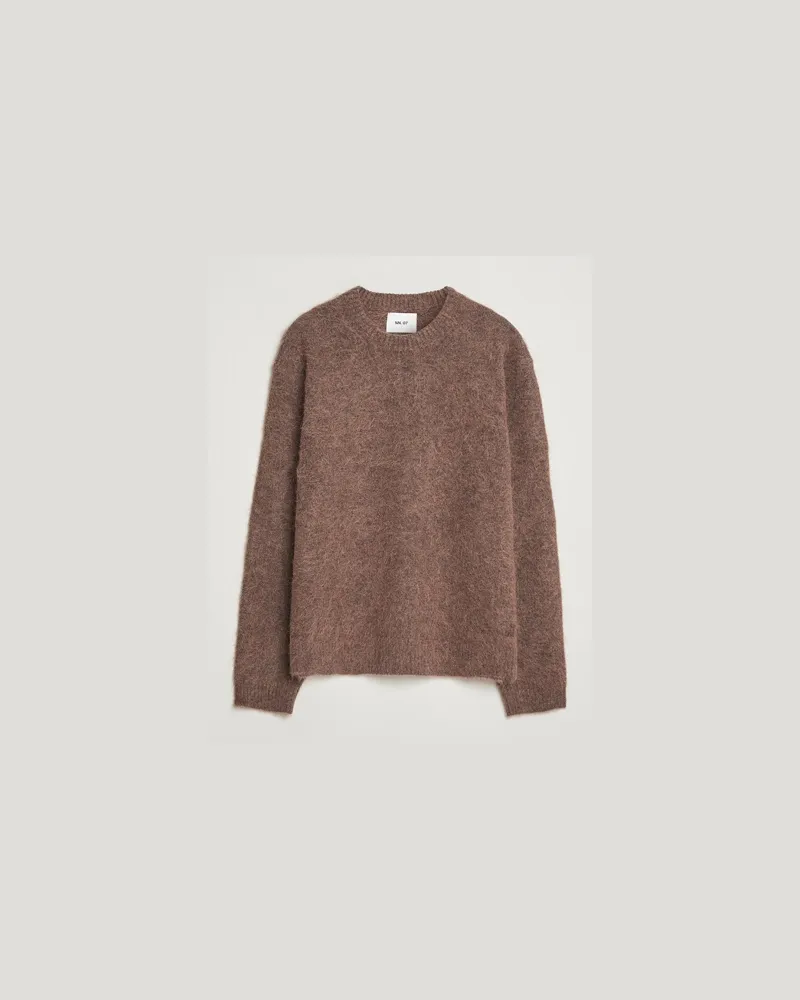 NN 07 Russell Alpaca Knitted Crew Neck Mable Husk Braun