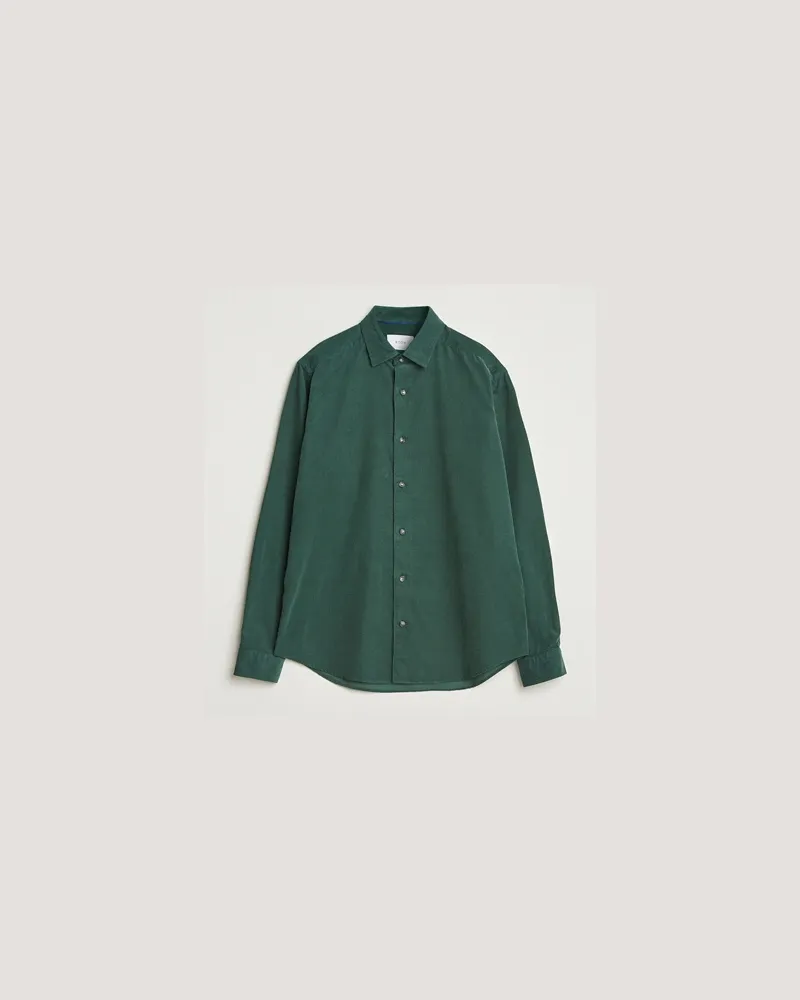 Eton Casual Fit Corduroy Shirt Dark Green Grün