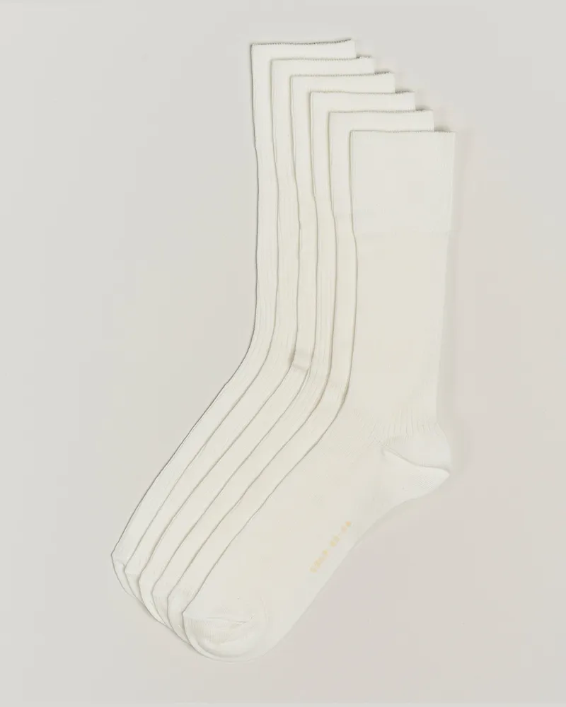 CDLP 6-Pack Cotton Rib Socks White Weiß