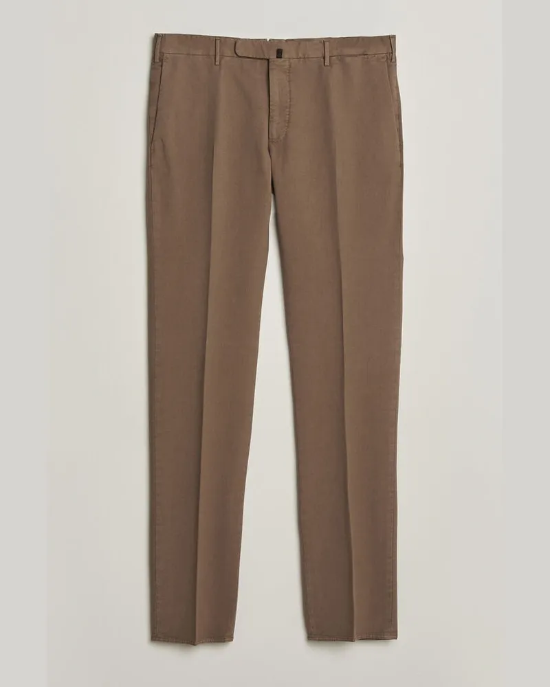 Incotex Slim Fit Soft Cotton Stretch Chinos Taupe Beige