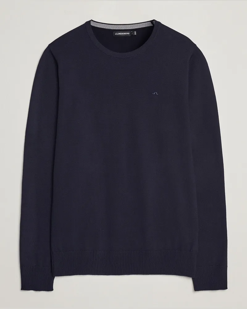 J.Lindeberg Lyle True Merino Crew Neck Pullover Navy Blau