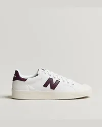 New Balance B100 Sneakers White/Burgundy Weiß