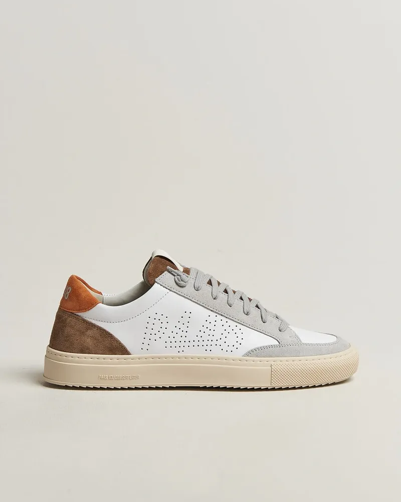 P448 Soho Leather/Suede Sneaker White/Grey Weiß