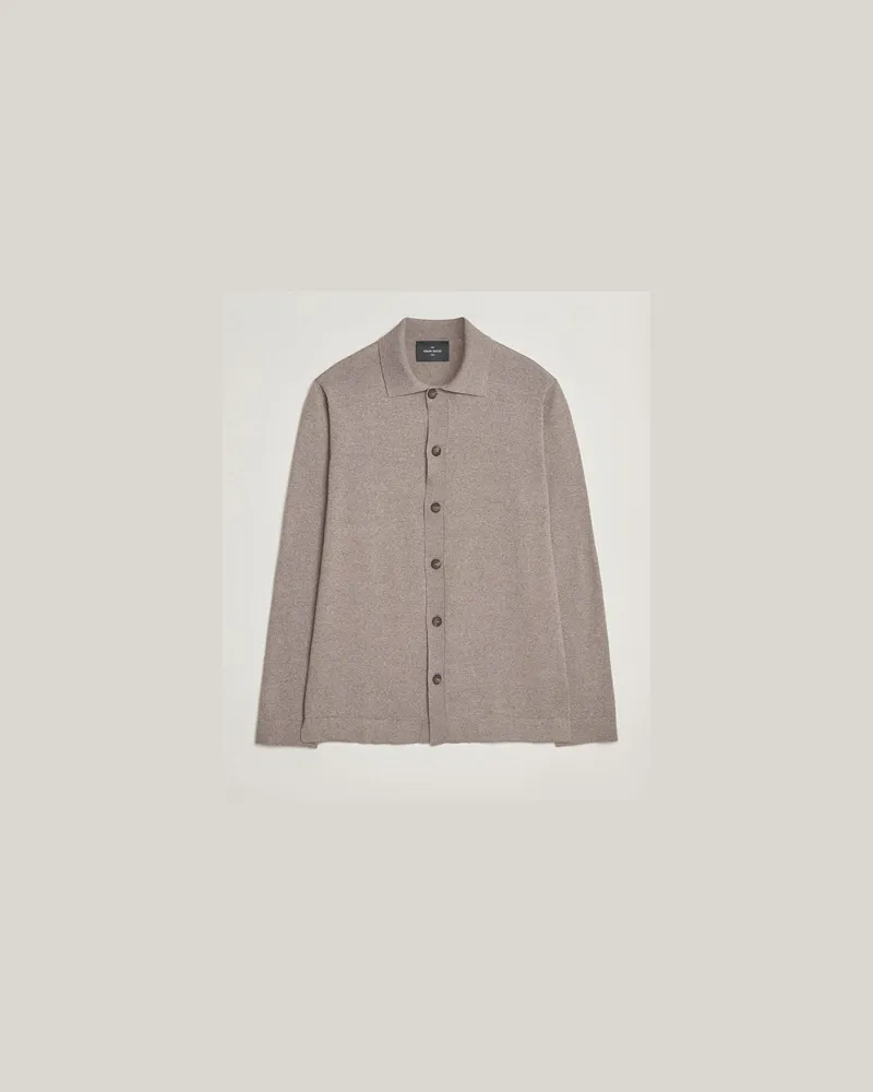 Gran Sasso Wool Knitted Cardigan Beige Melange Beige