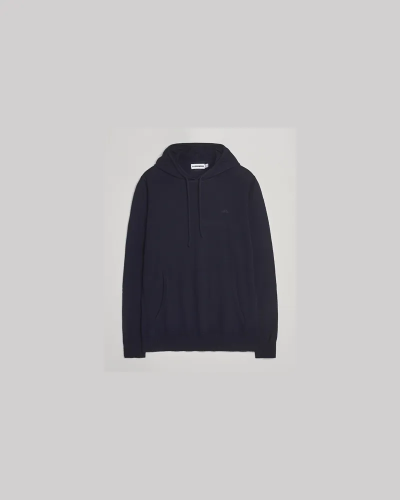 J.Lindeberg Karl Merino Hoodie Navy Blau