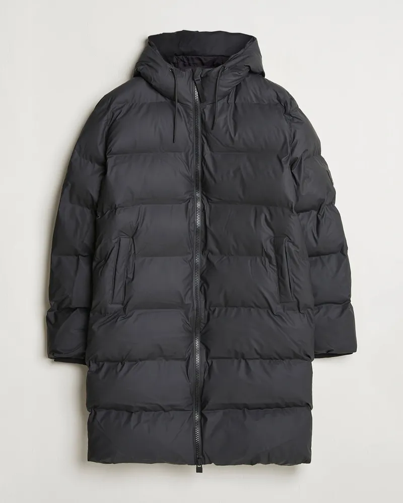 RAINS Alta Long Puffer Parka Black Schwarz