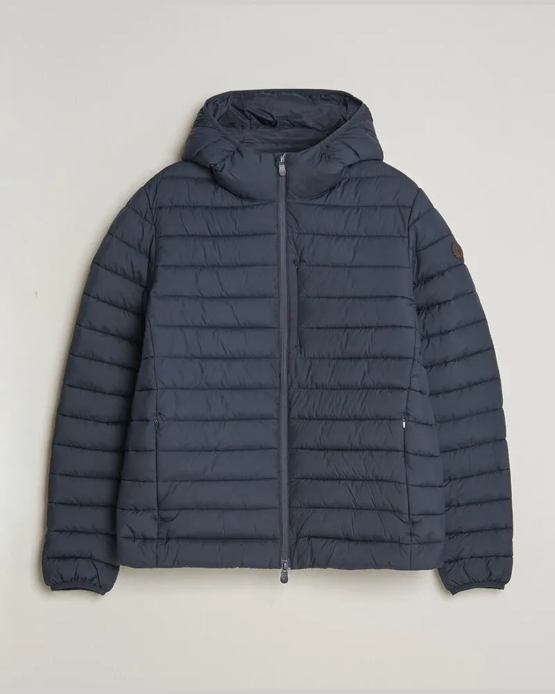 Save The Duck Juncus Matt Lightweight Hood Jacket Blue Black Schwarz