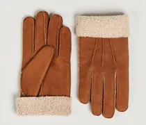 Bernard Lambskin Suede Glove Cognac