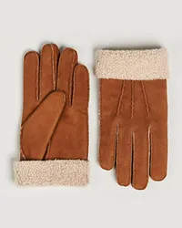 Hestra Bernard Lambskin Suede Glove Cognac Braun