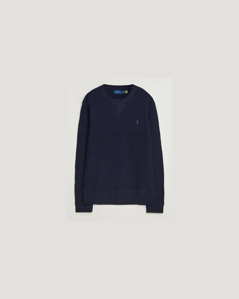 Ralph Lauren Cotton/Wool Pullover Hunter Navy Blau