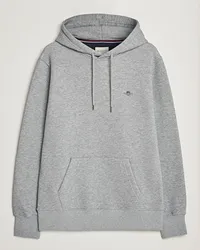 Gant Original Shield Logo Hoodie Grey Melange Grau