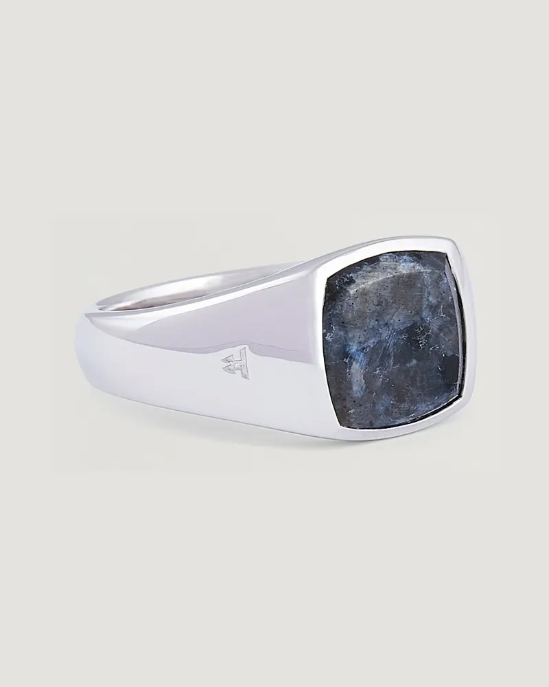 Tom Wood Kay Ring Larvikite Silber