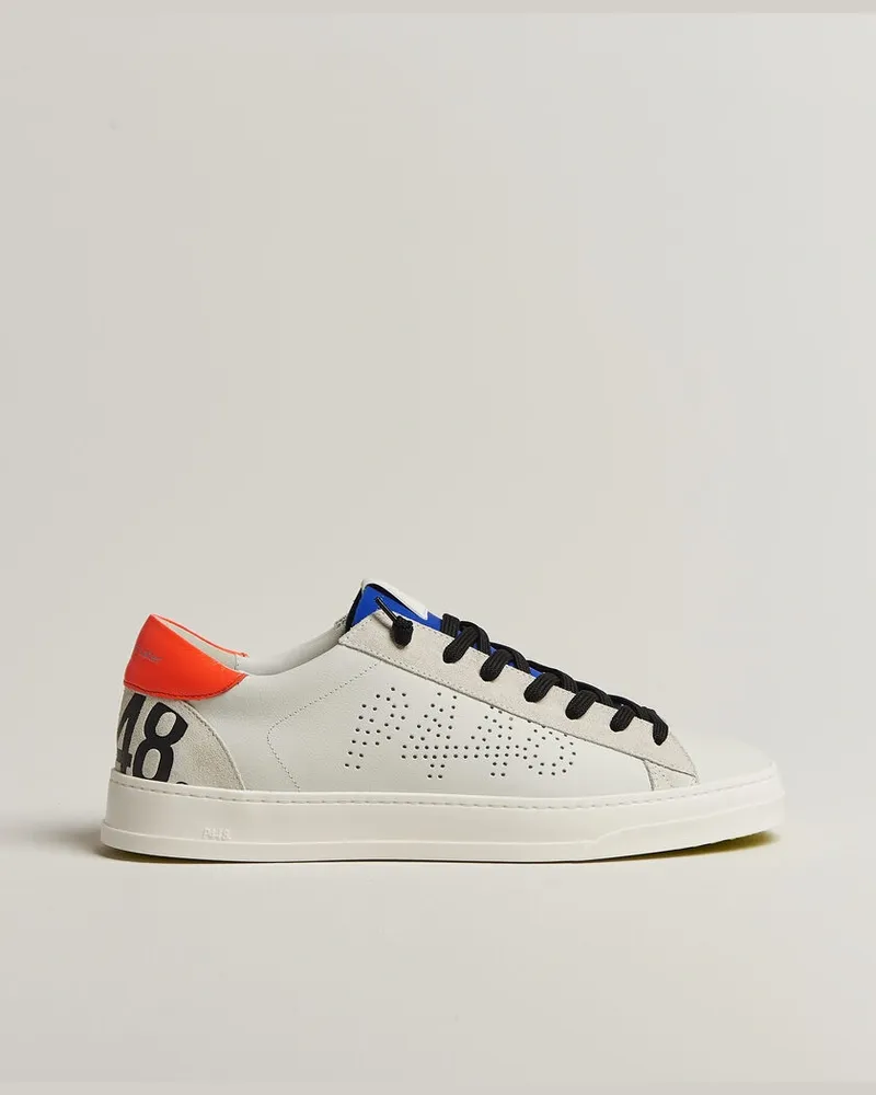 P448 Jack Leather Sneaker Grey/Orange Mehrfarbig