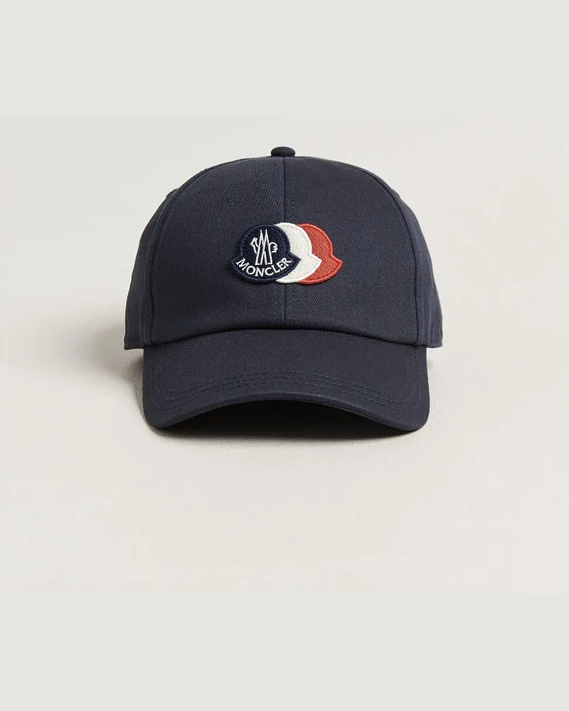 Moncler Tricolore Logo Cap Navy Blau