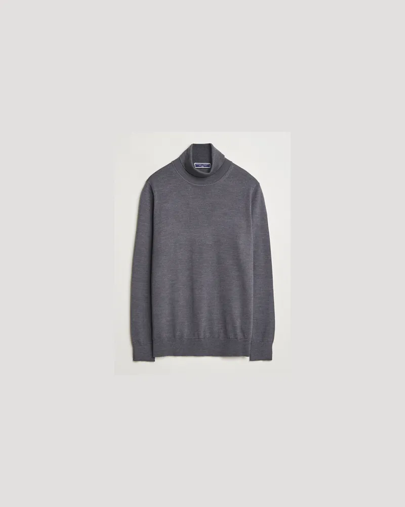 Charles Tyrwhitt Pure Merino Roll Neck Jumper Grey Grau