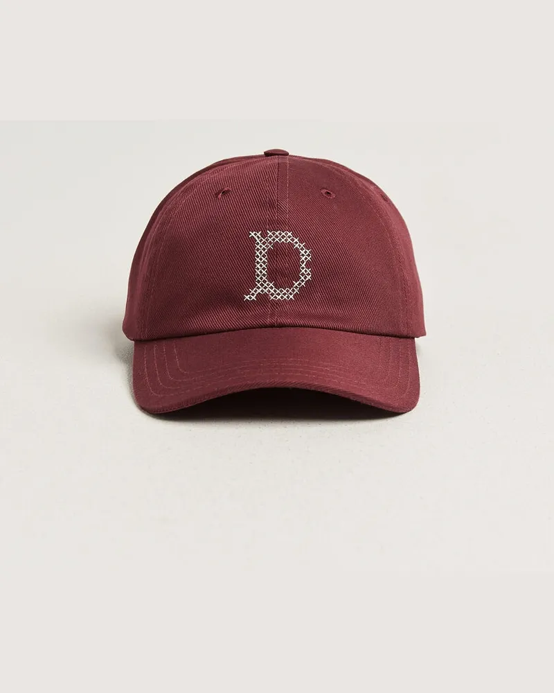 Drake's Cross Stitch D Twill Baseball Cap Burgundy Rot