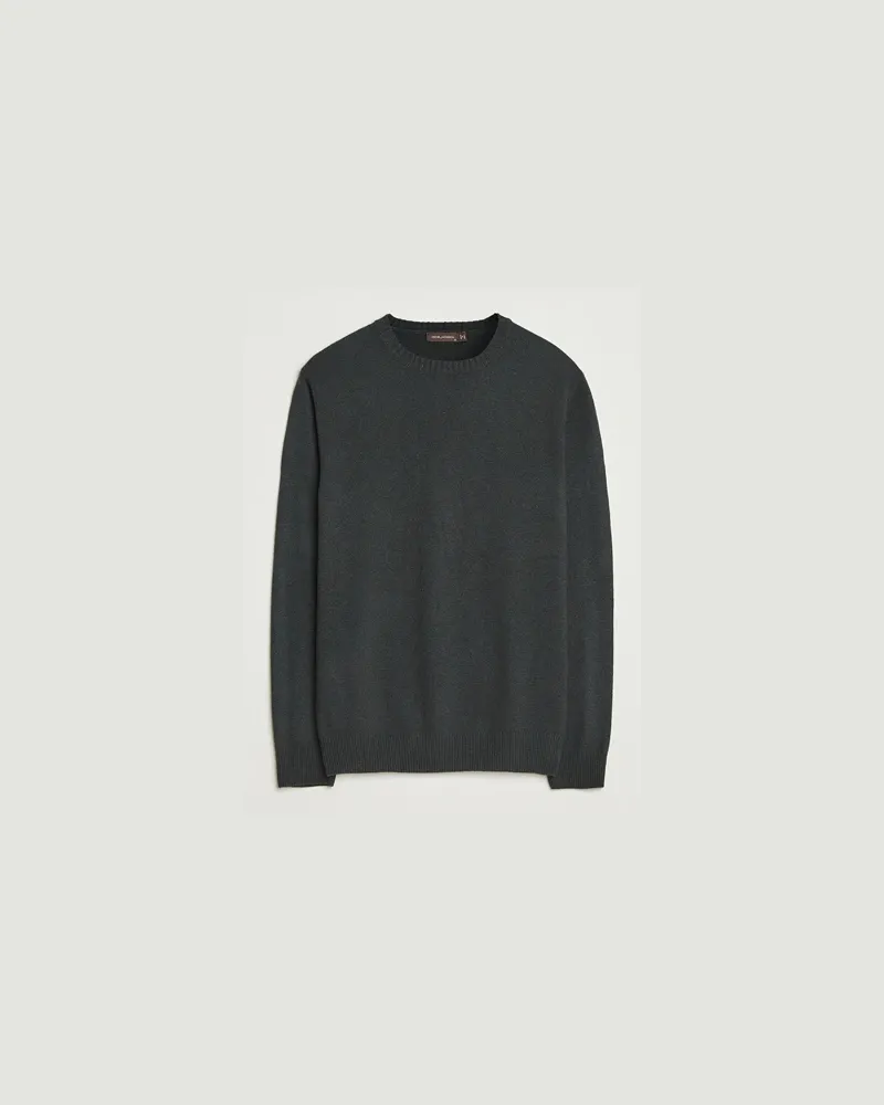 Oscar Jacobson Valter Wool/Cashmere Round Neck Green Grün