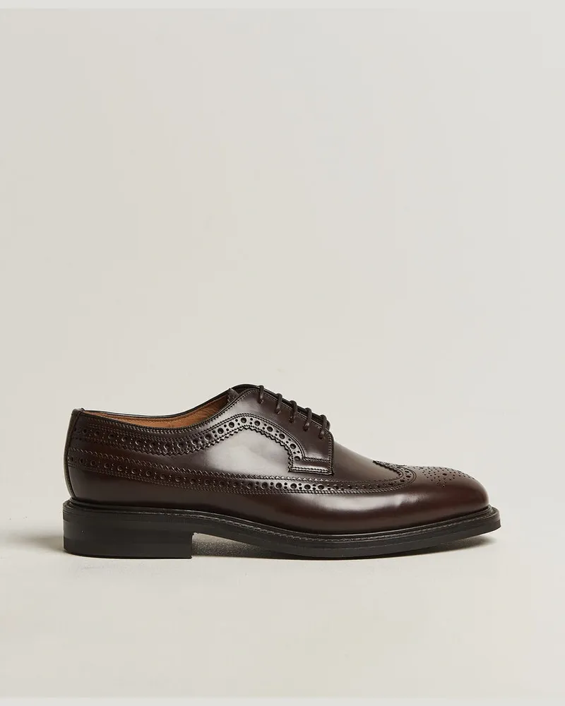 Loake 1880 Sovereign Longwing Leather Derby Dark Brown Braun