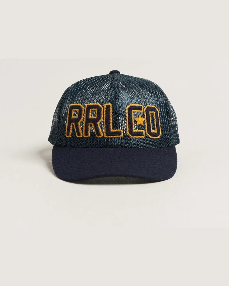 RRL Mesh Trucker Cap Navy Blau