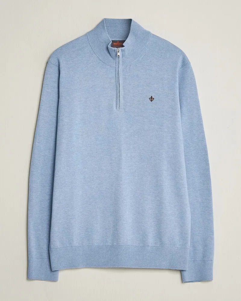 Morris Riley Half-Zip Light Blue Blau