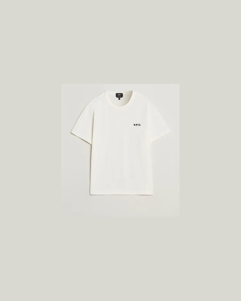 A.P.C. Boxy Fit Petit VPC T-Shirt White/Dark Navy Weiß
