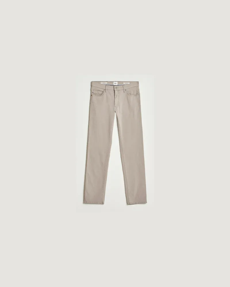 Brax Cadiz Cotton Satin 5-Pocket Pants Stone Beige