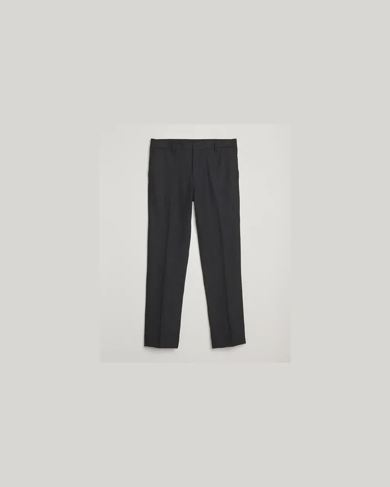J.Lindeberg Soren Cash Stretch Flannel Trousers Dark Grey Melange Grau