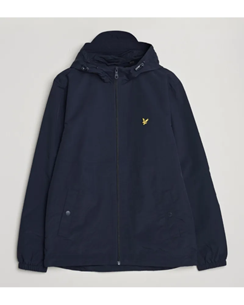 Lyle & Scott Zip Through Hooded Jacket Dark Navy Blau