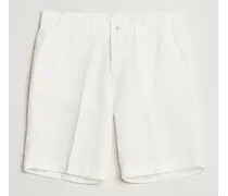 Poggio Washed Leinen Shorts White