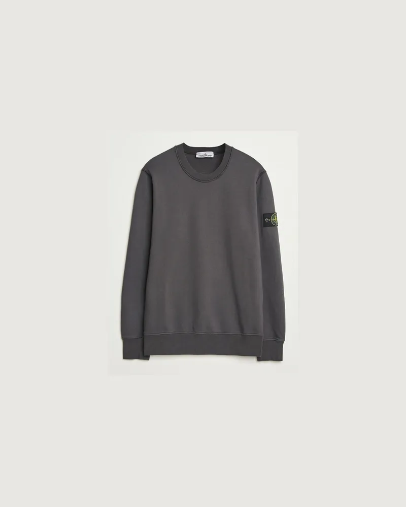 Stone Island Garment Dyed Fleece Sweatshirt Lead Grey Grau